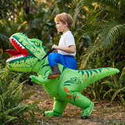 DinoRider - Laufender Dinosaurier mit Reiterkostüm